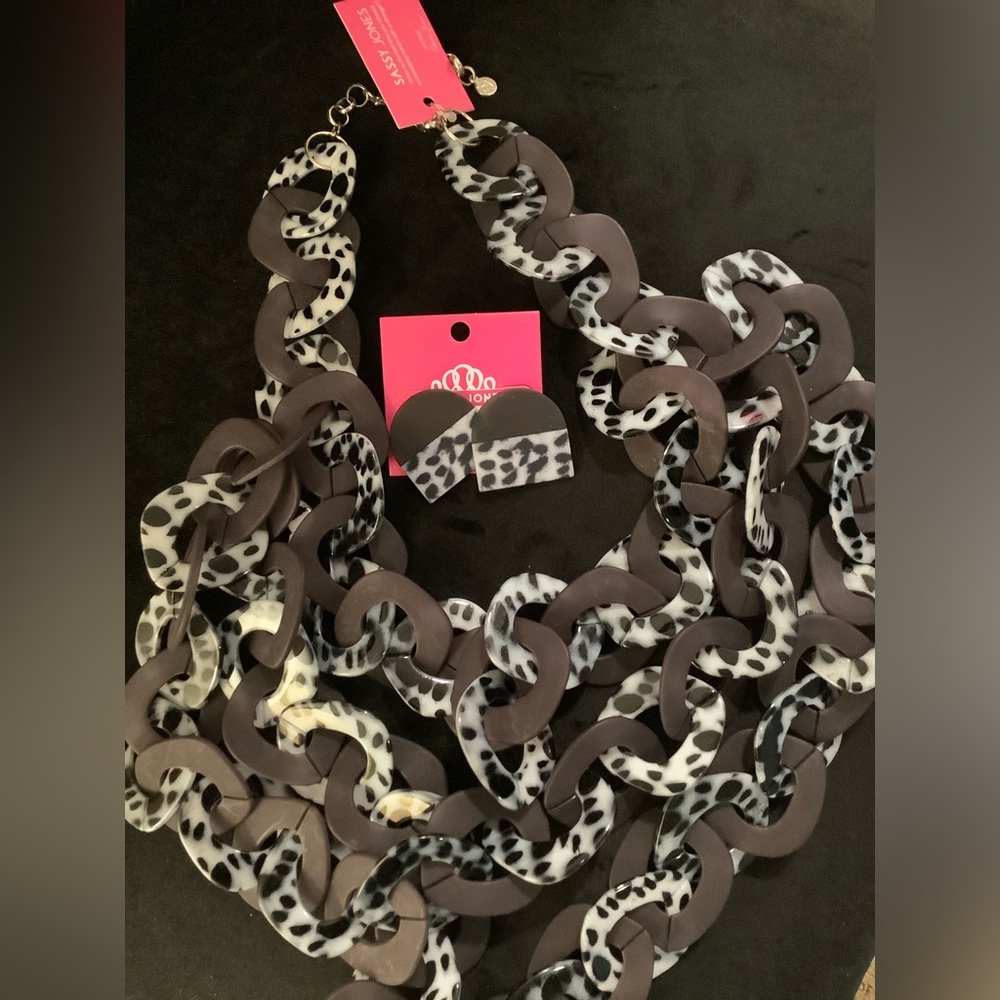 COPY - COPY - Sassy Jones Zaria Black/White Leopard Set NWT